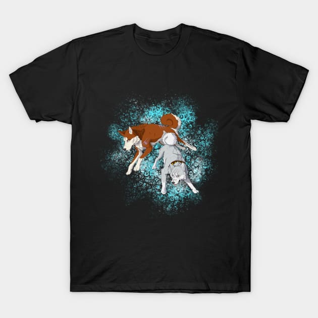 Riki and Gin T-Shirt by 39TheWolf